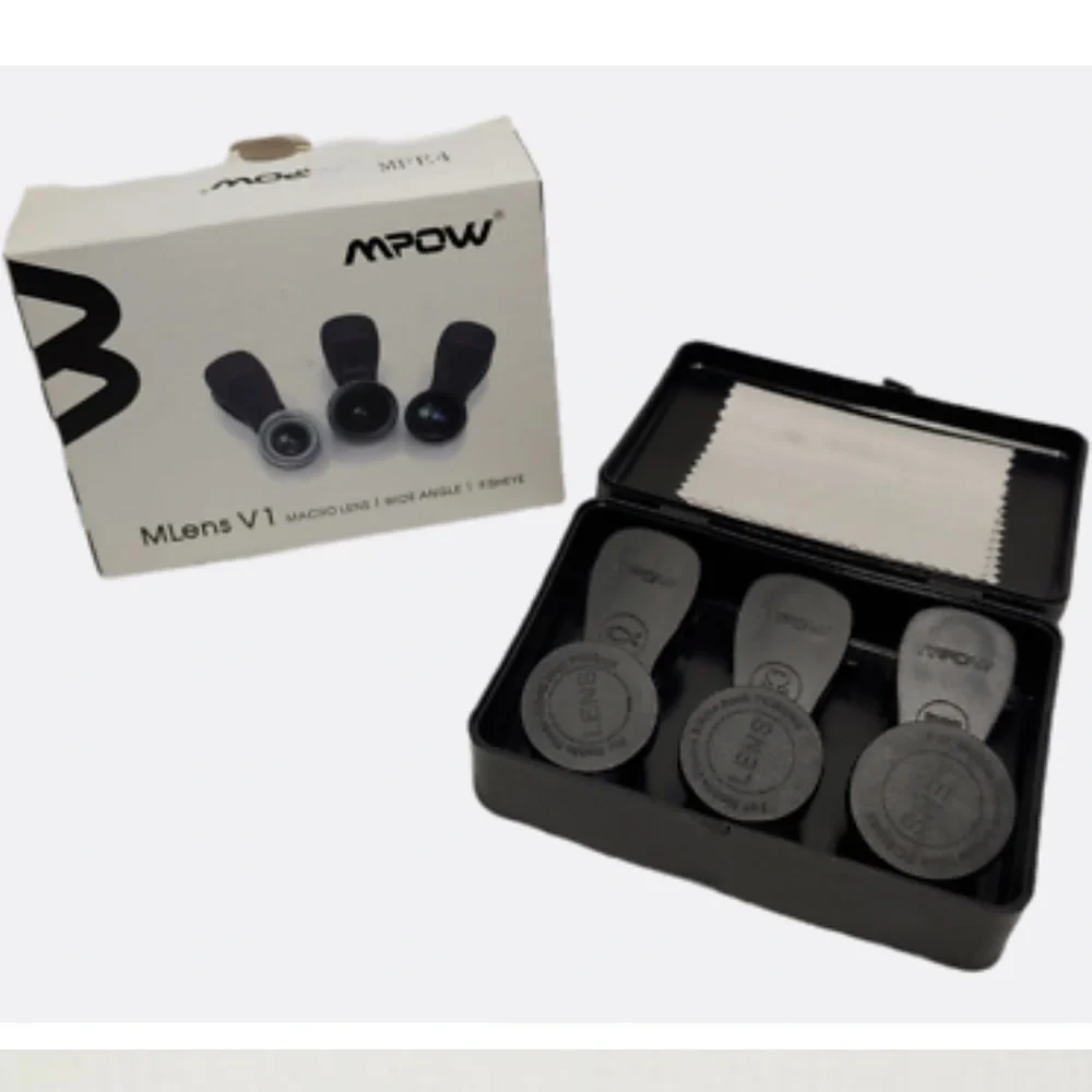 New! MPOW iPhone Clip On Lenses Kit Magnified Photography Micro Fish Eye